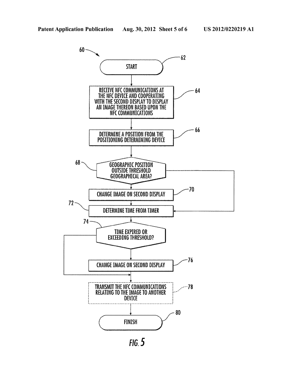 MOBILE WIRELESS COMMUNICATIONS DEVICE PROVIDING SELECTIVE IMAGE DISPLAY     BASED UPON NEAR FIELD COMMUNICATION (NFC) AND RELATED METHODS - diagram, schematic, and image 06