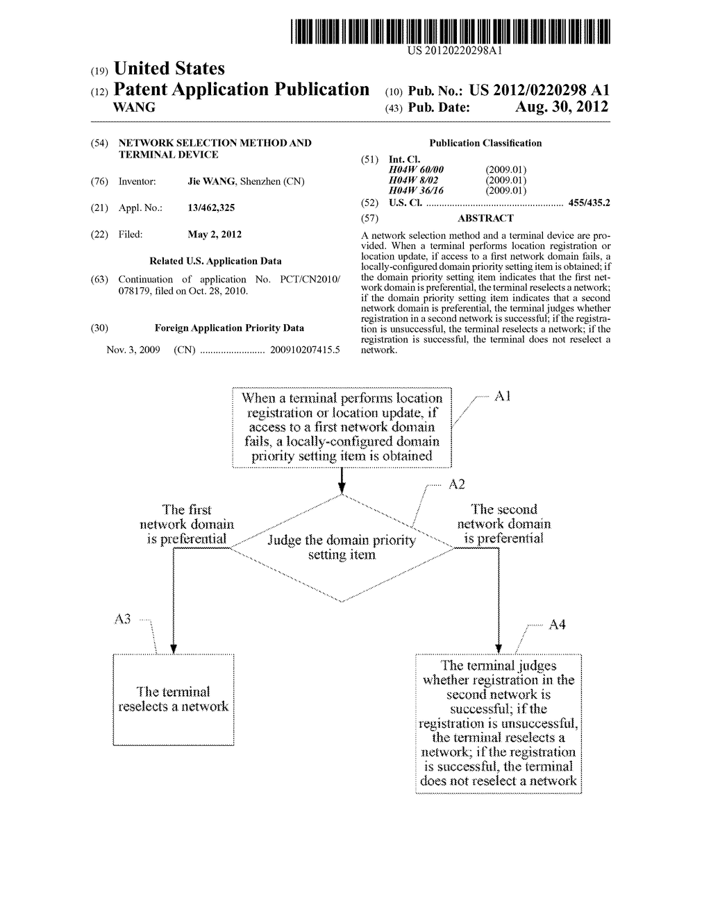 NETWORK SELECTION METHOD AND TERMINAL DEVICE - diagram, schematic, and image 01