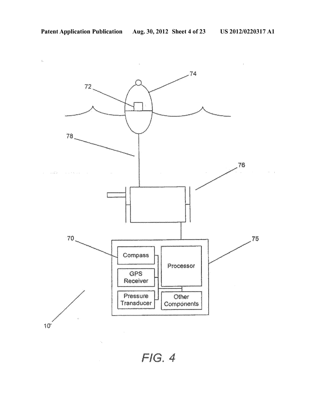 Dive Computer with Global Positioning System Receiver - diagram, schematic, and image 05