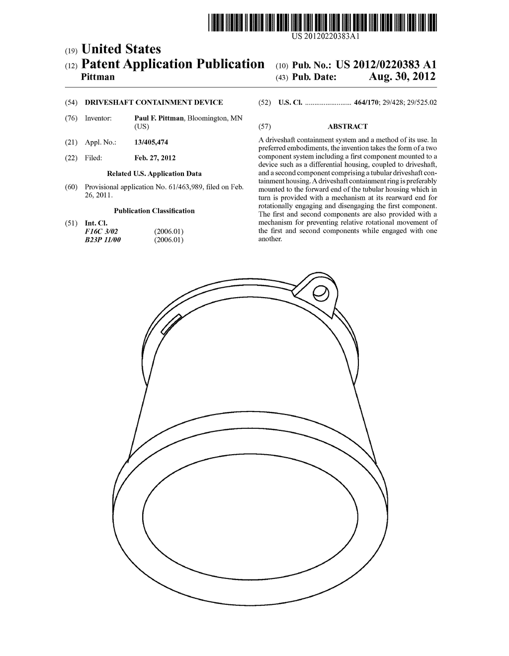 DRIVESHAFT CONTAINMENT DEVICE - diagram, schematic, and image 01