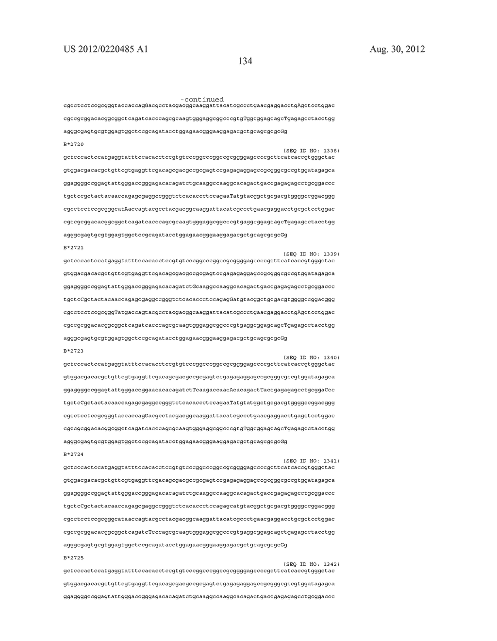 PROBE SET AND METHOD FOR IDENTIFYING HLA ALLELE - diagram, schematic, and image 135