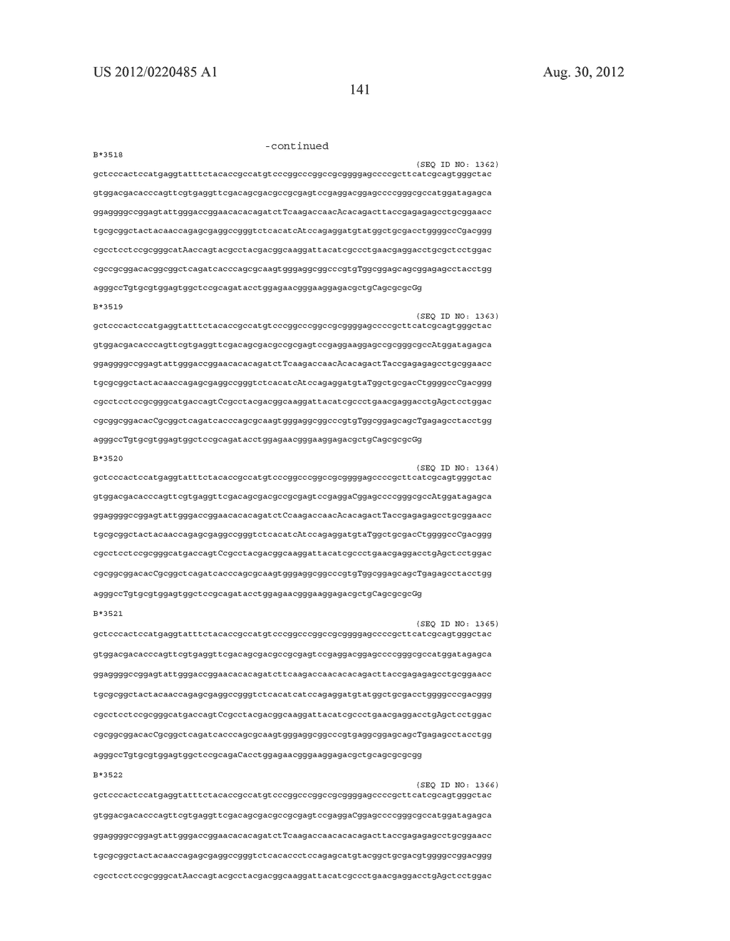 PROBE SET AND METHOD FOR IDENTIFYING HLA ALLELE - diagram, schematic, and image 142