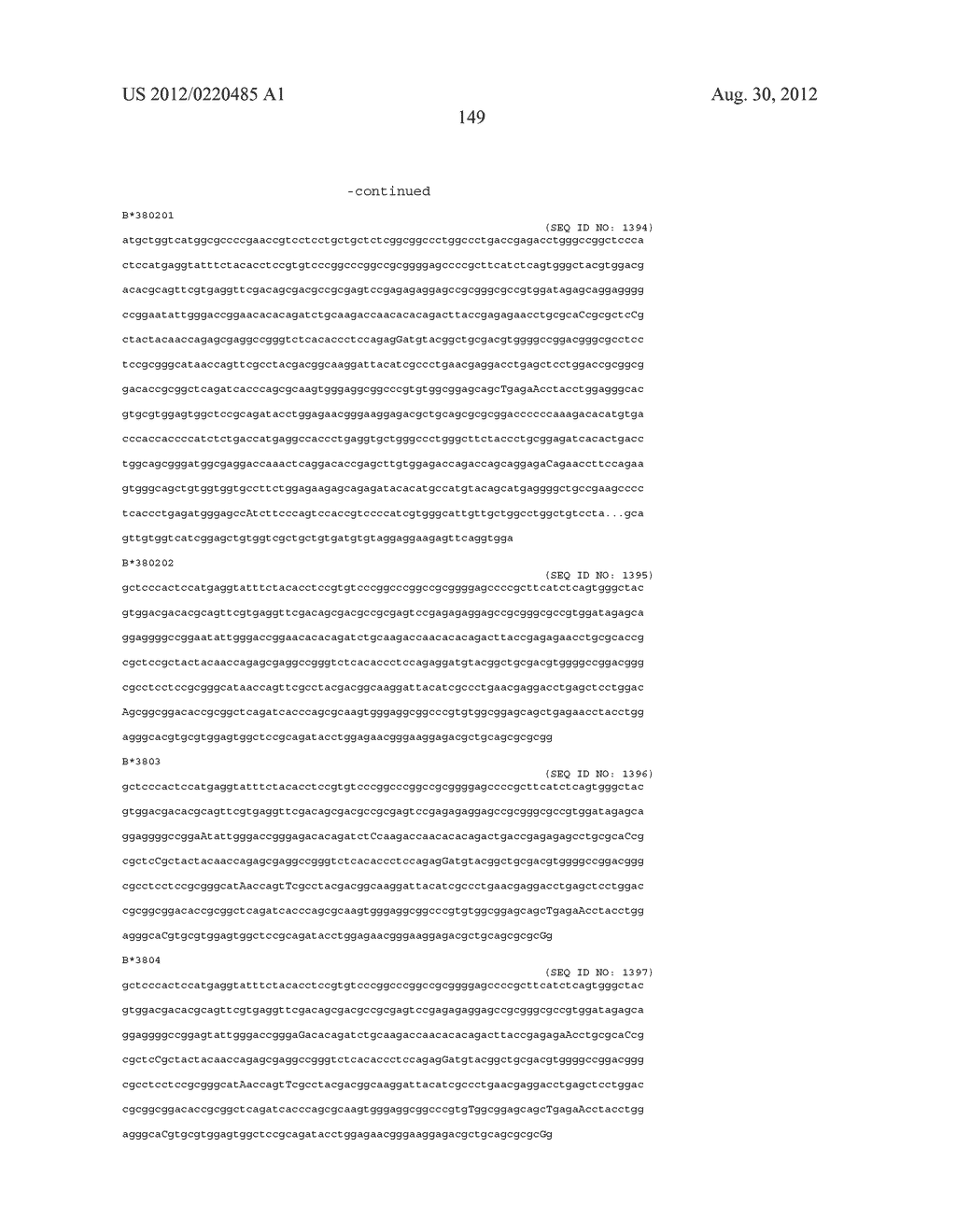 PROBE SET AND METHOD FOR IDENTIFYING HLA ALLELE - diagram, schematic, and image 150