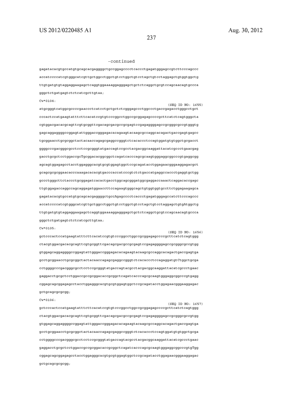 PROBE SET AND METHOD FOR IDENTIFYING HLA ALLELE - diagram, schematic, and image 238