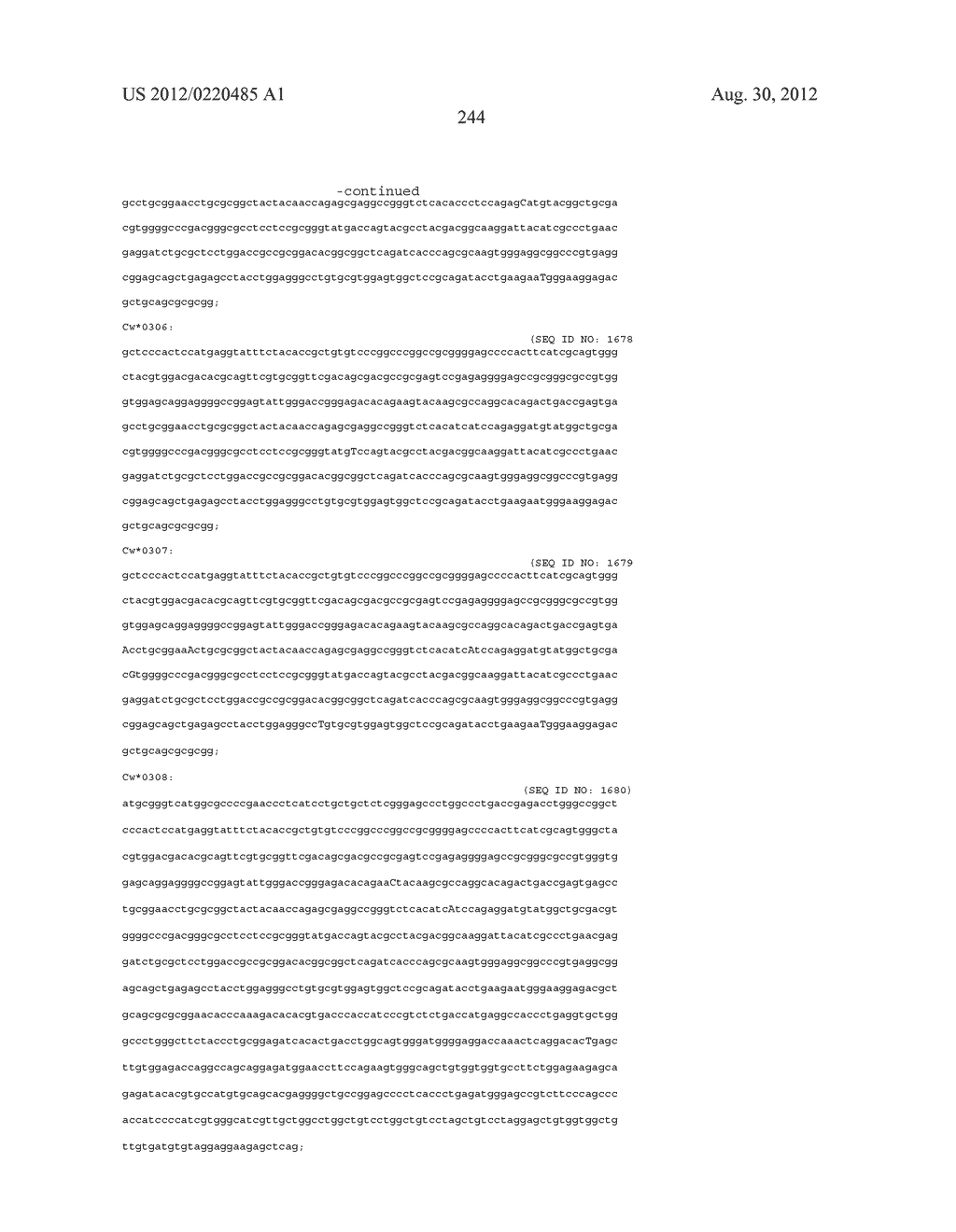 PROBE SET AND METHOD FOR IDENTIFYING HLA ALLELE - diagram, schematic, and image 245