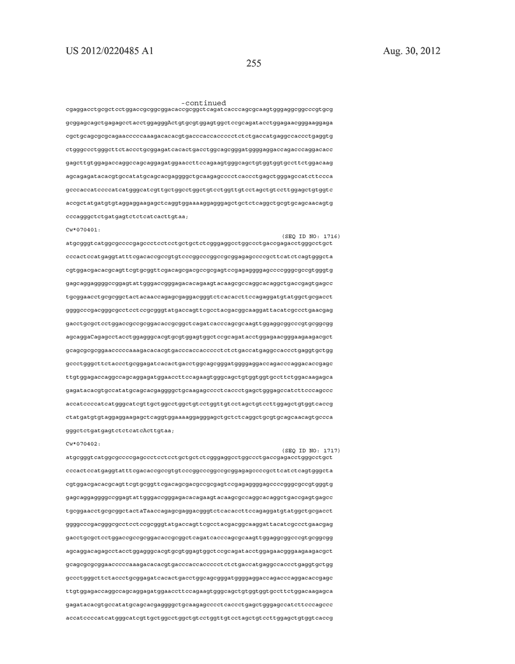 PROBE SET AND METHOD FOR IDENTIFYING HLA ALLELE - diagram, schematic, and image 256