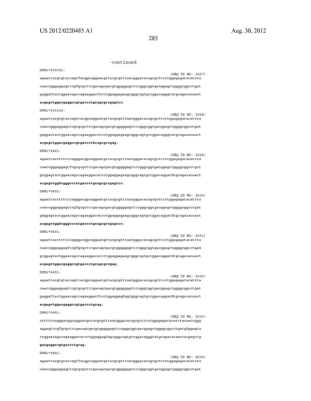 PROBE SET AND METHOD FOR IDENTIFYING HLA ALLELE - diagram, schematic, and image 286