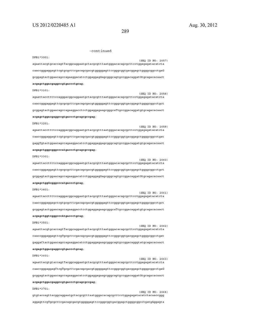 PROBE SET AND METHOD FOR IDENTIFYING HLA ALLELE - diagram, schematic, and image 290