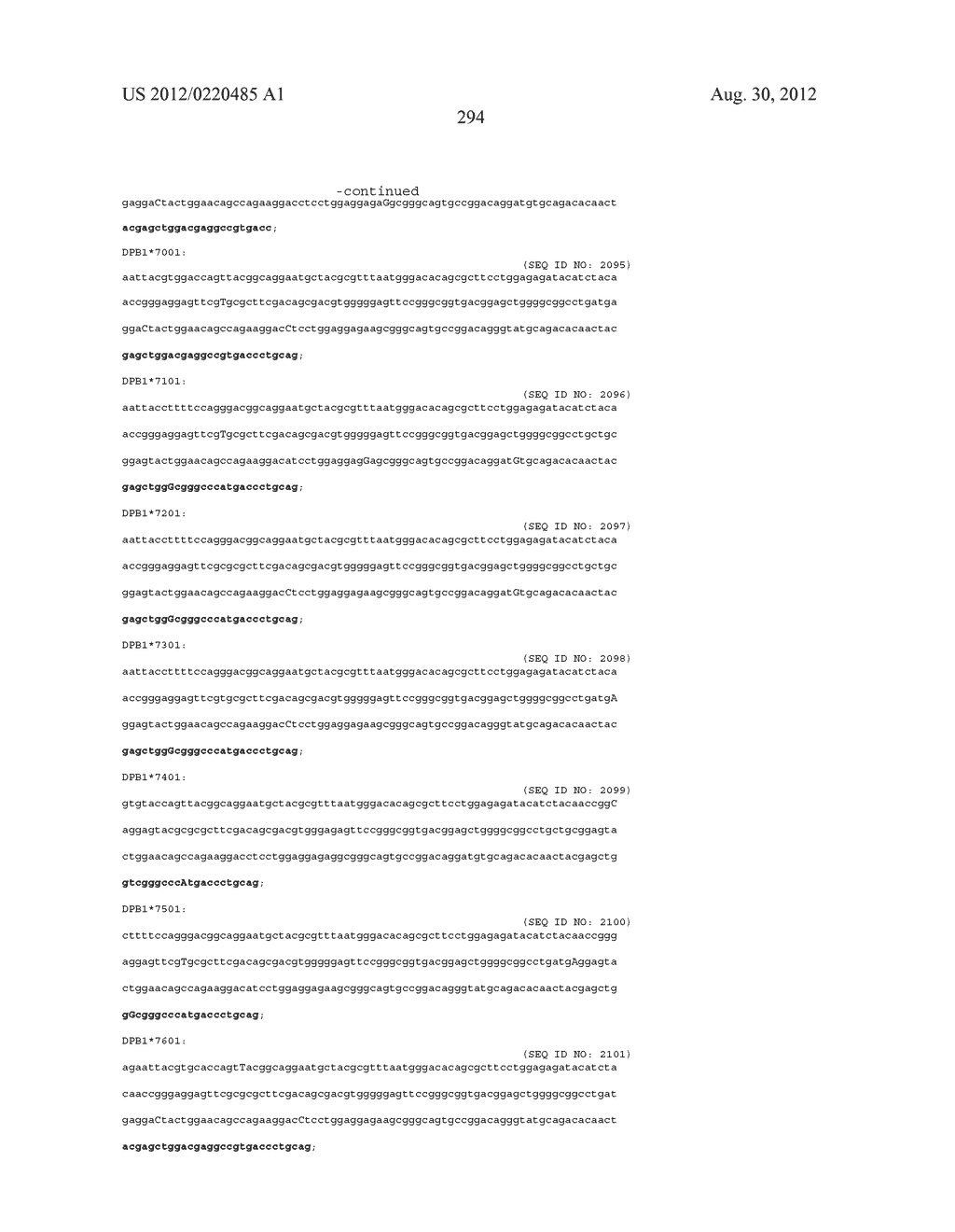 PROBE SET AND METHOD FOR IDENTIFYING HLA ALLELE - diagram, schematic, and image 295