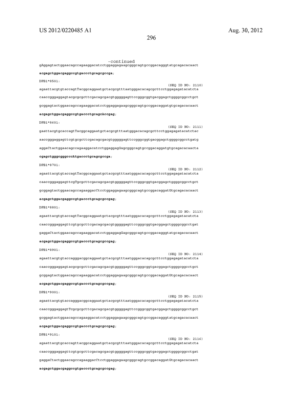 PROBE SET AND METHOD FOR IDENTIFYING HLA ALLELE - diagram, schematic, and image 297