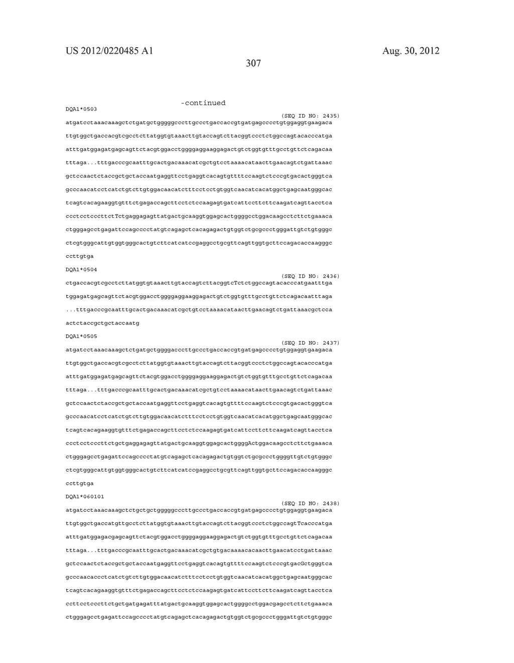 PROBE SET AND METHOD FOR IDENTIFYING HLA ALLELE - diagram, schematic, and image 308