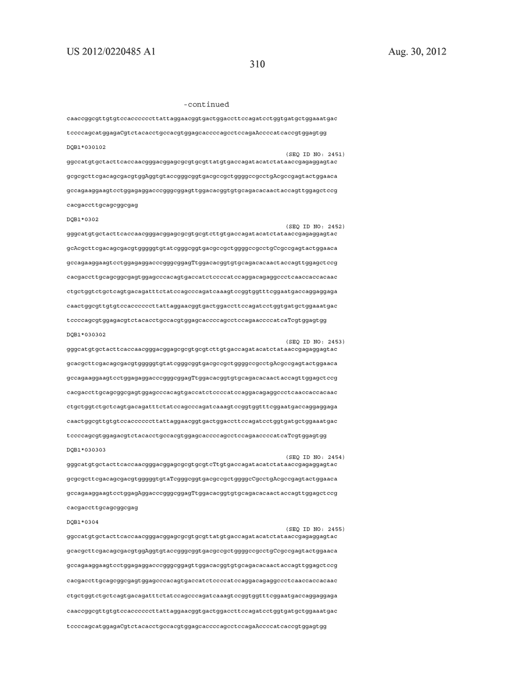 PROBE SET AND METHOD FOR IDENTIFYING HLA ALLELE - diagram, schematic, and image 311