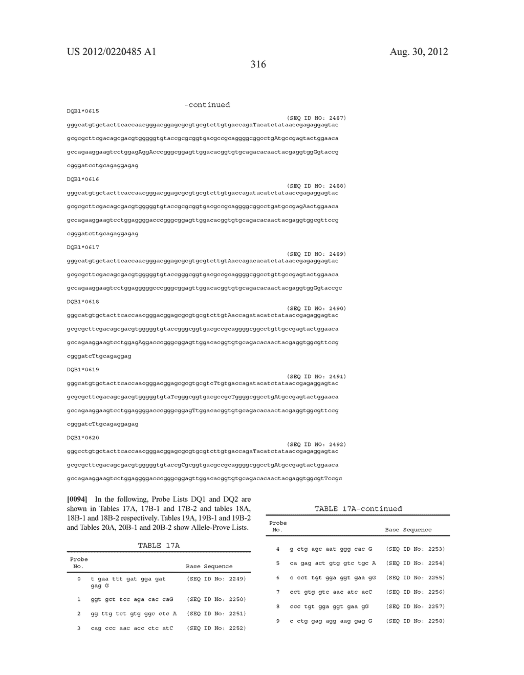 PROBE SET AND METHOD FOR IDENTIFYING HLA ALLELE - diagram, schematic, and image 317