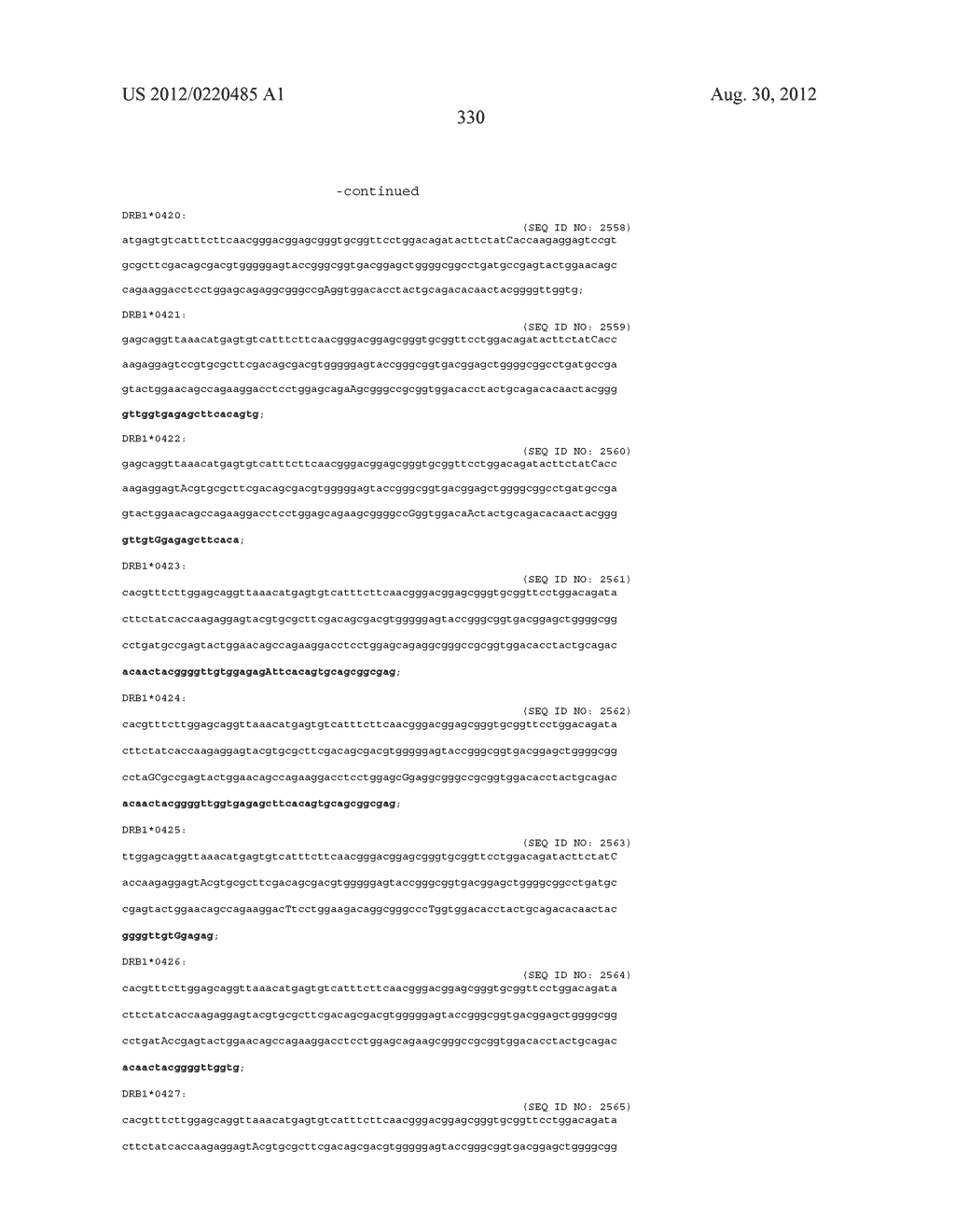 PROBE SET AND METHOD FOR IDENTIFYING HLA ALLELE - diagram, schematic, and image 331