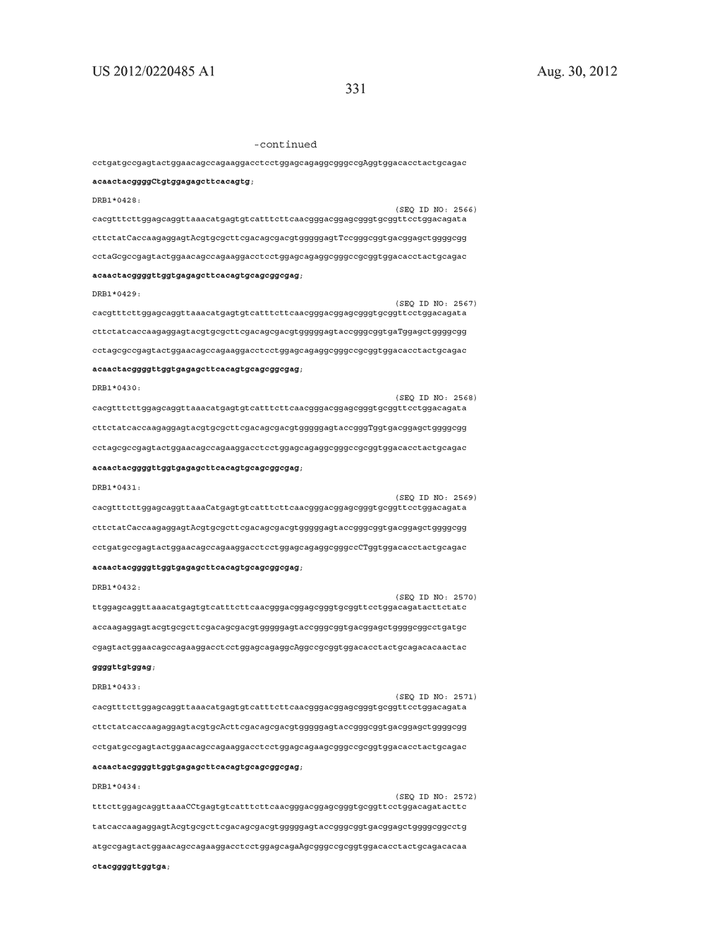 PROBE SET AND METHOD FOR IDENTIFYING HLA ALLELE - diagram, schematic, and image 332