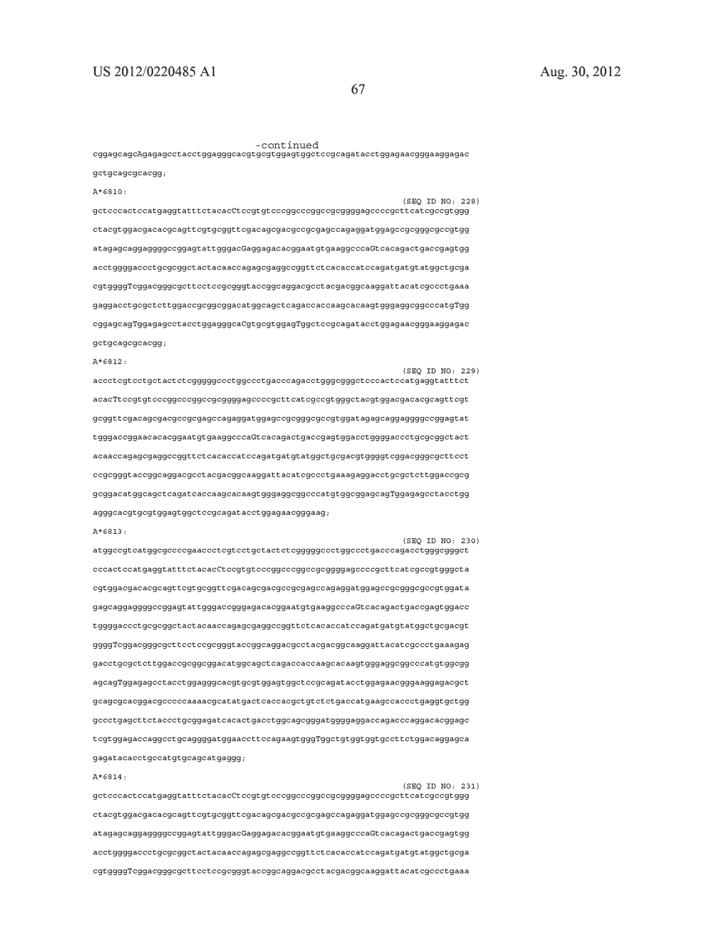 PROBE SET AND METHOD FOR IDENTIFYING HLA ALLELE - diagram, schematic, and image 68