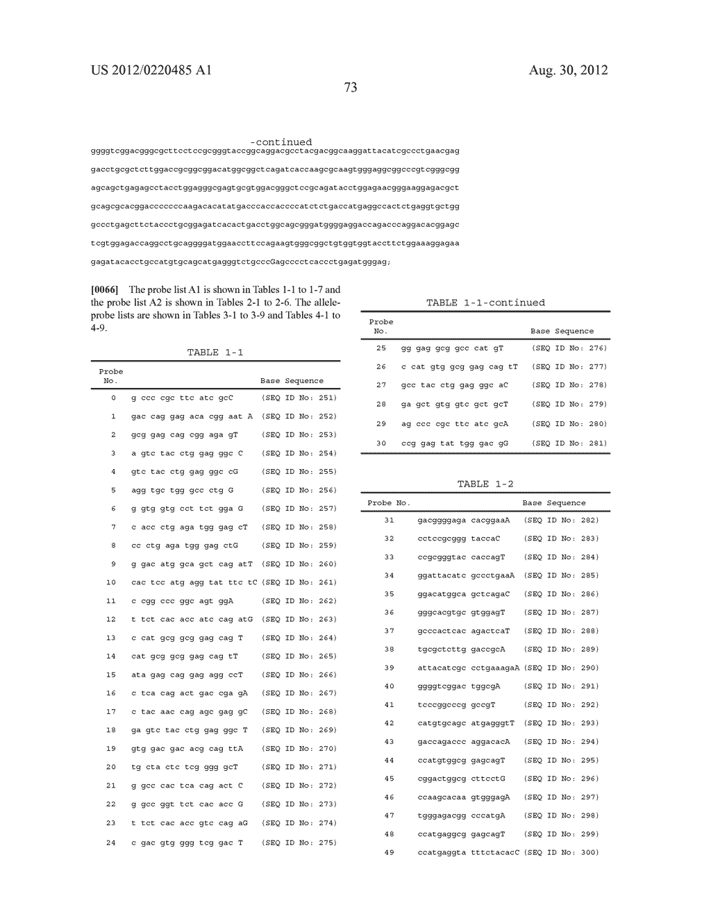 PROBE SET AND METHOD FOR IDENTIFYING HLA ALLELE - diagram, schematic, and image 74