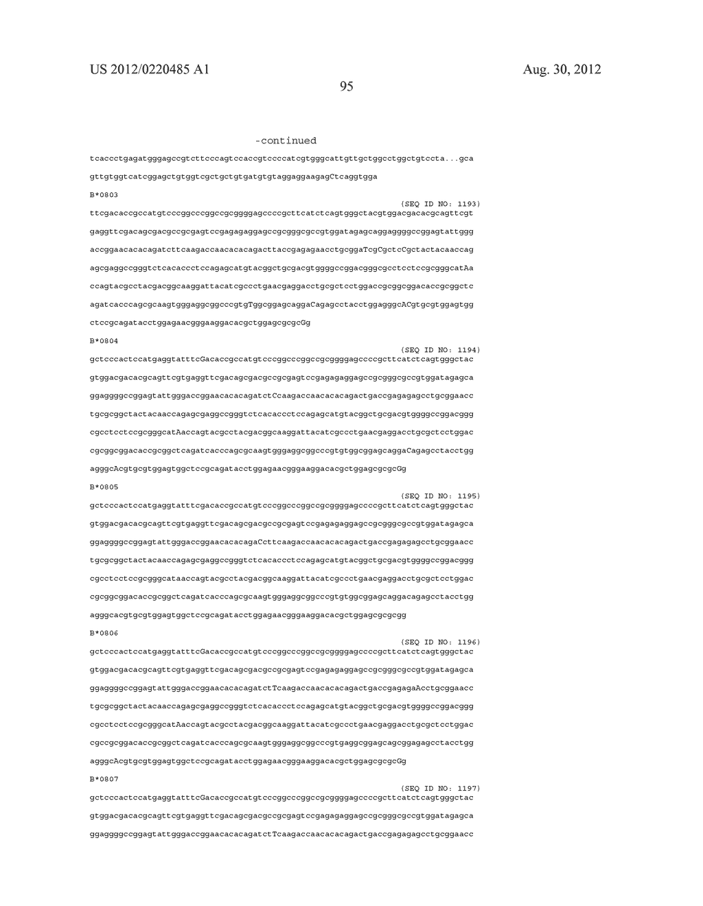 PROBE SET AND METHOD FOR IDENTIFYING HLA ALLELE - diagram, schematic, and image 96