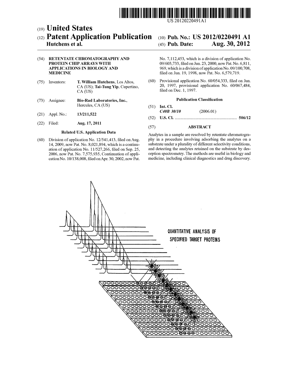 RETENTATE CHROMATOGRAPHY AND PROTEIN CHIP ARRAYS WITH APPLICATIONS IN     BIOLOGY AND MEDICINE - diagram, schematic, and image 01