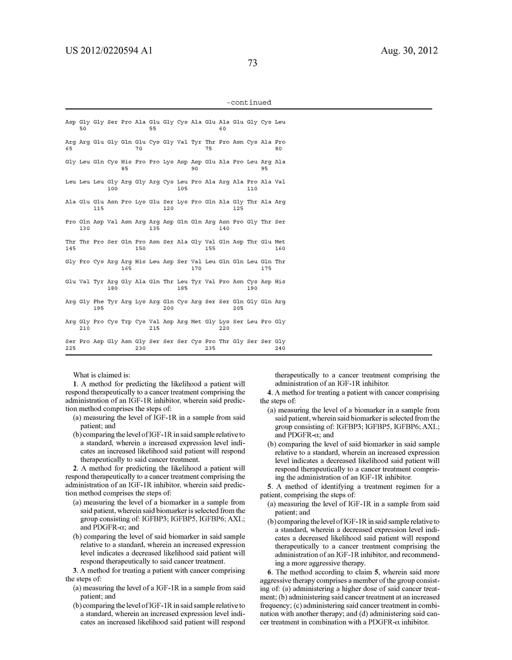 METHODS FOR TREATING CANCER IN PATIENTS HAVING IGF-1R INHIBITOR RESISTANCE - diagram, schematic, and image 107