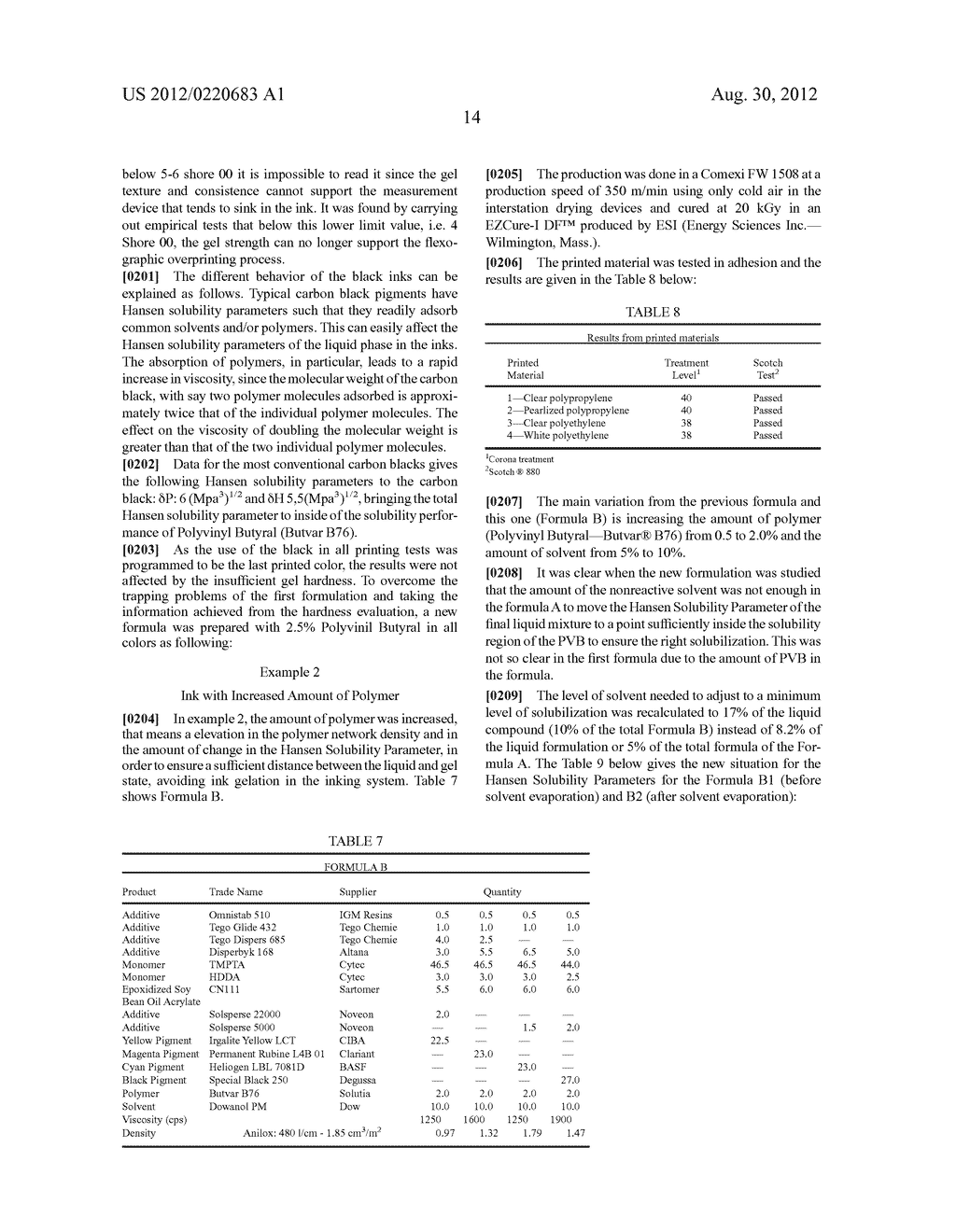 INK FOR USE IN A FLEXOGRAPHIC PRINTING PROCESS WITH WET ON WET CAPABILITY - diagram, schematic, and image 24