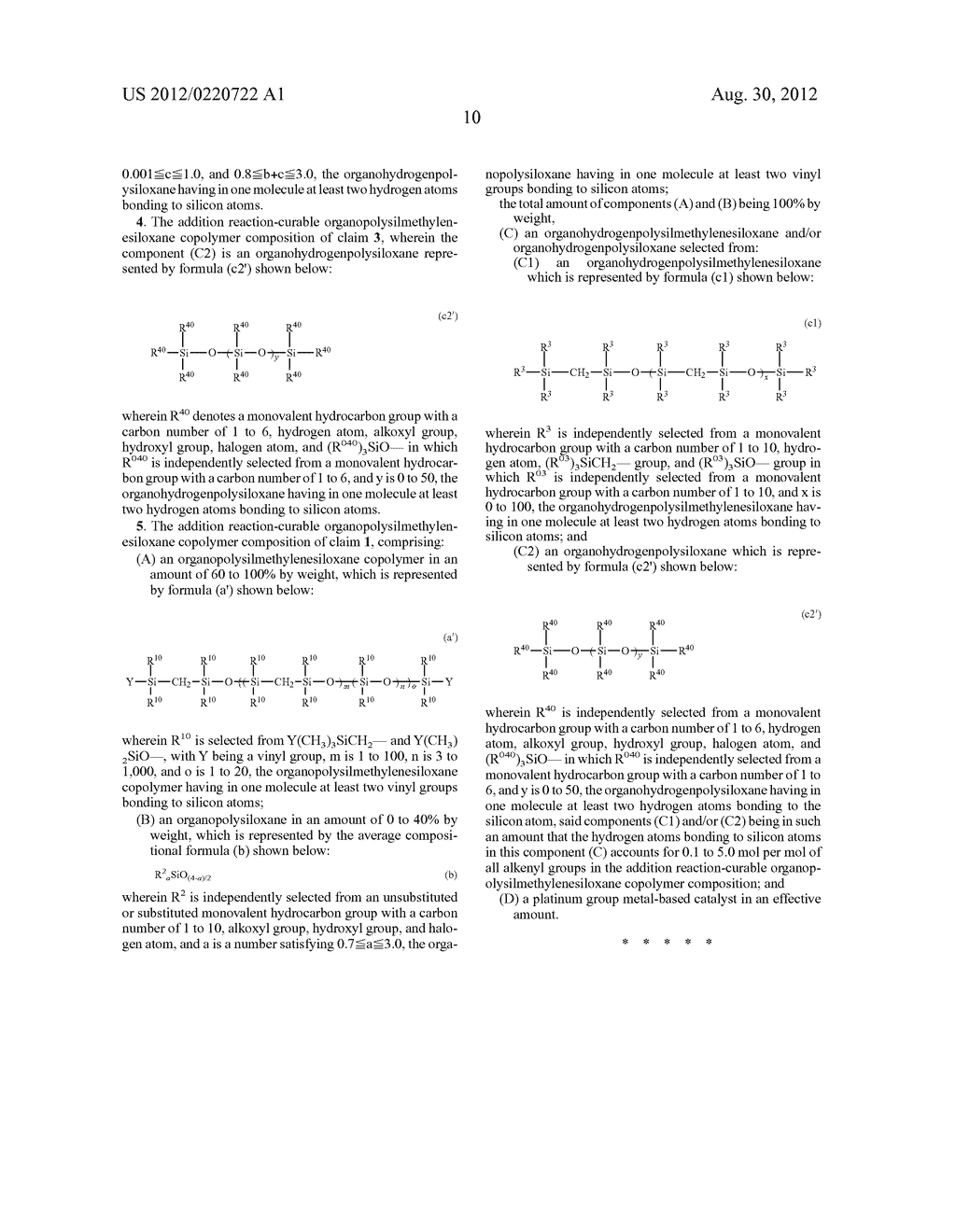 ADDITION REACTION-CURABLE ORGANOPOLYSILMETHYLENESILOXANE COPOLYMER     COMPOSITION - diagram, schematic, and image 11