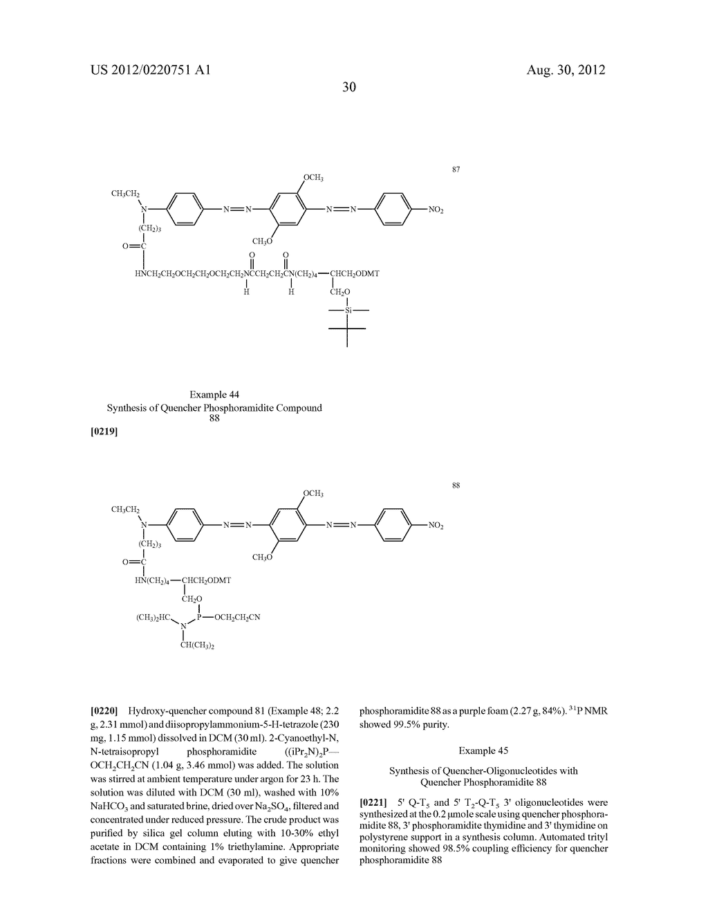 Non-Fluorescent Quencher Compounds and Biomolecular Assays - diagram, schematic, and image 31