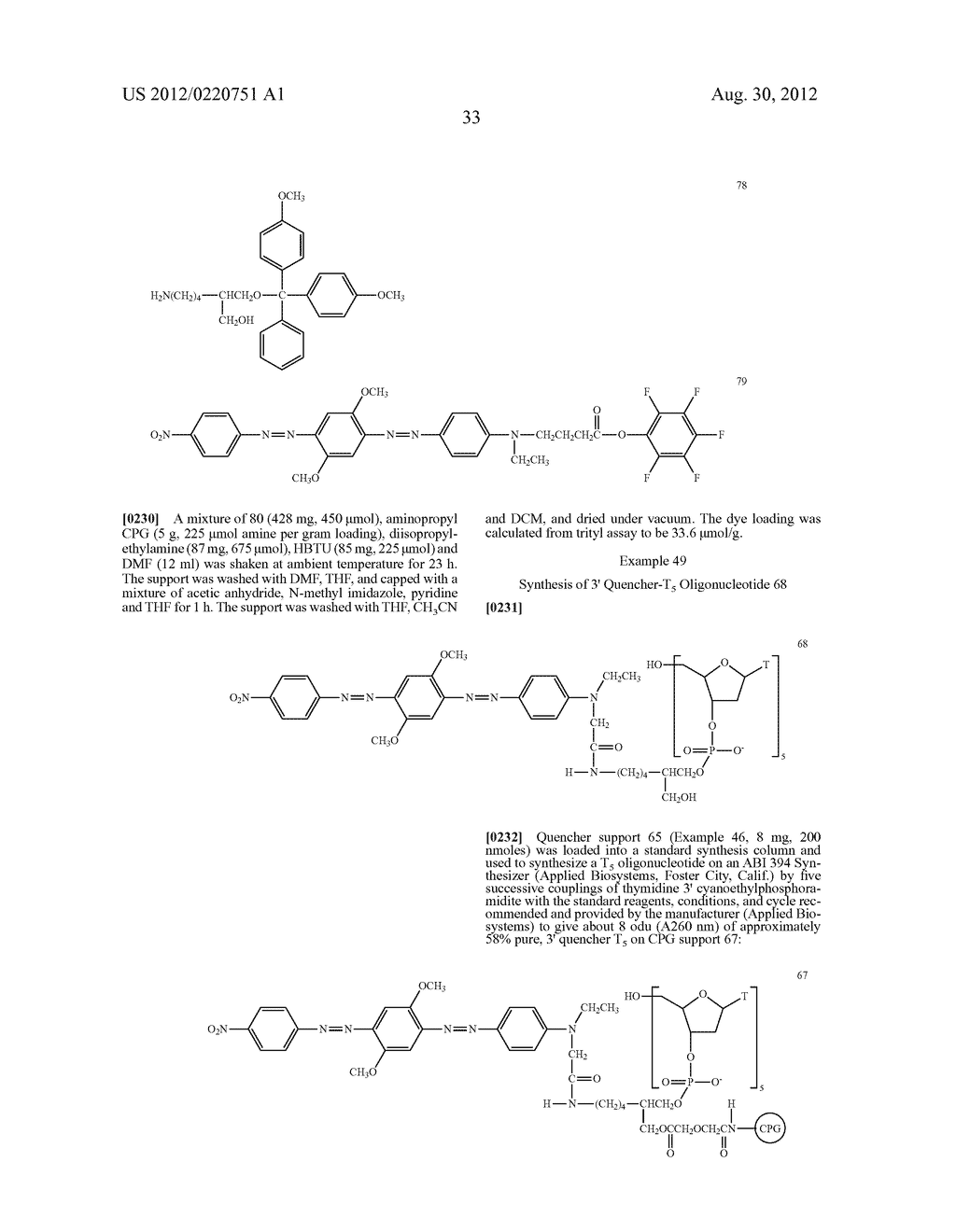 Non-Fluorescent Quencher Compounds and Biomolecular Assays - diagram, schematic, and image 34