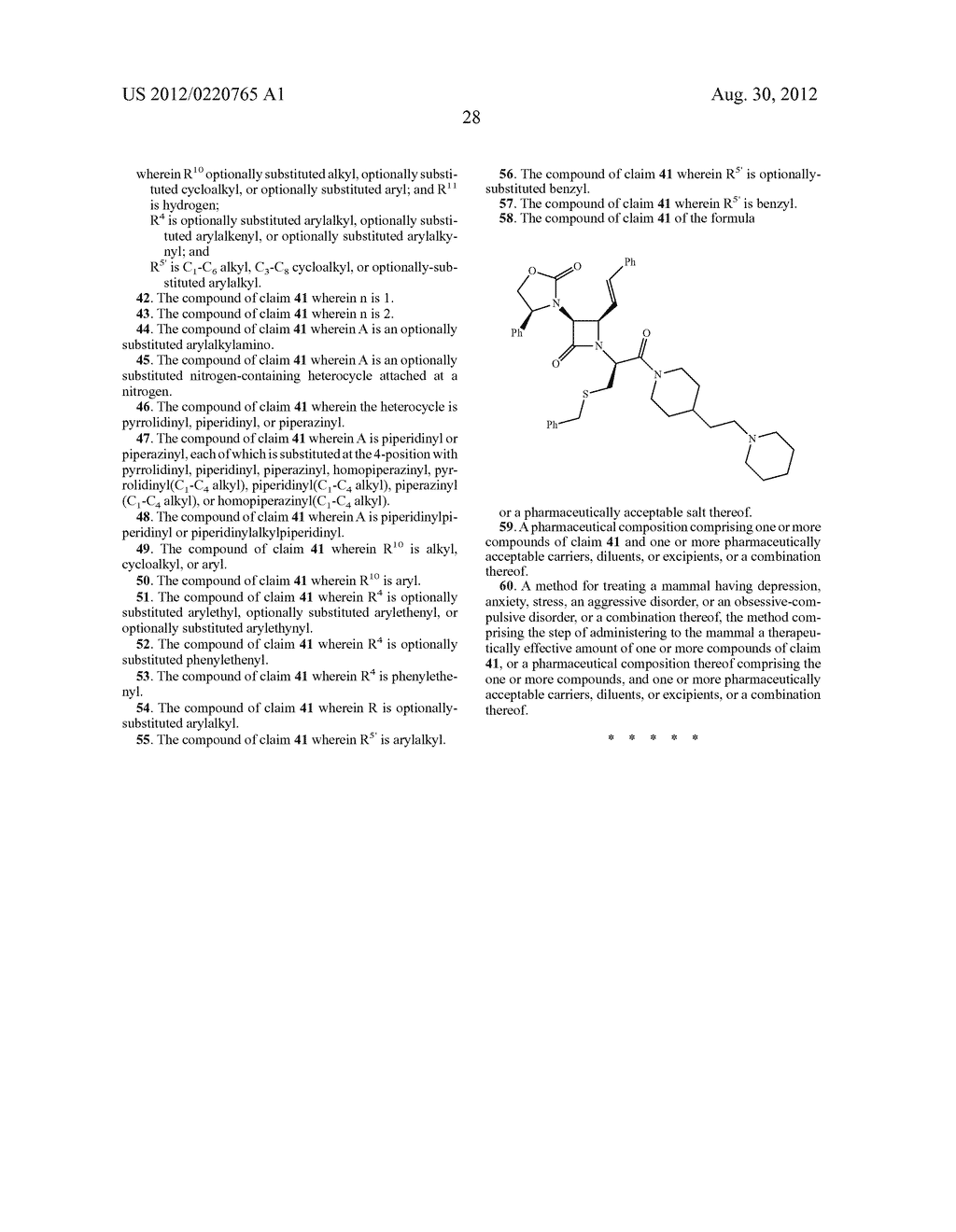 BETA-LACTAMYL PHENYLALANINE, CYSTEINE, AND SERINE VASOPRESSIN ANTAGONISTS - diagram, schematic, and image 30