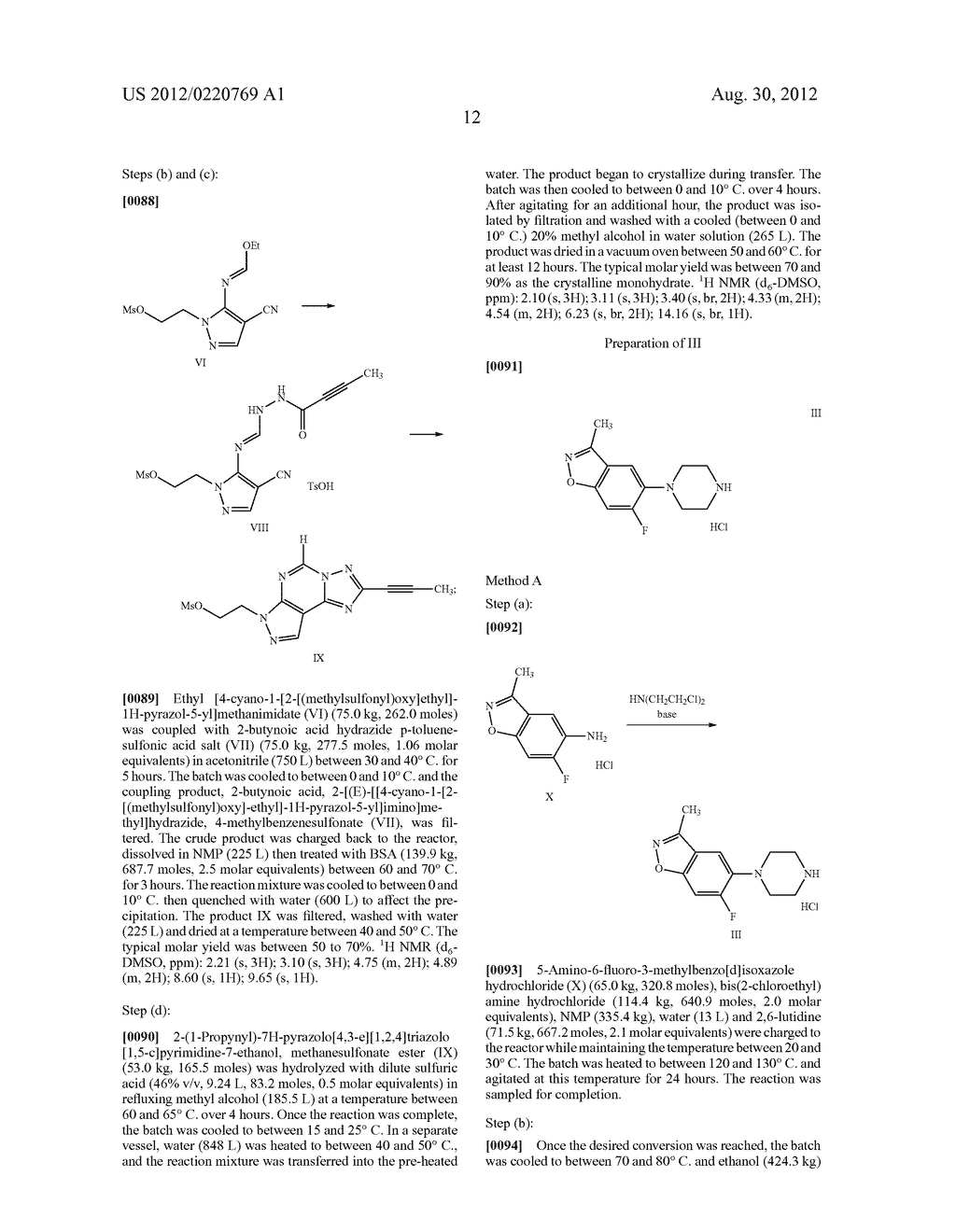 PROCESS FOR PREPARING A 2-ALKYNYL SUBSTITUTED     5-AMINO-PYRAZOLO-[4,3-e]-1,2,4-TRIAZOLO[1,5-c]PYRIMIDINE - diagram, schematic, and image 13