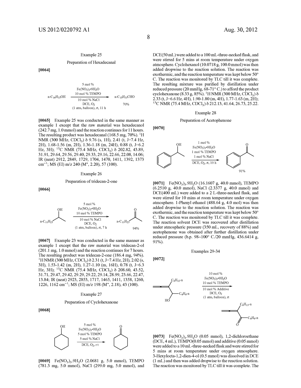 PROCESS FOR PRODUCING ALDEHYDES OR KETONES BY OXIDIZING ALCOHOLS WITH     OXYGEN - diagram, schematic, and image 09