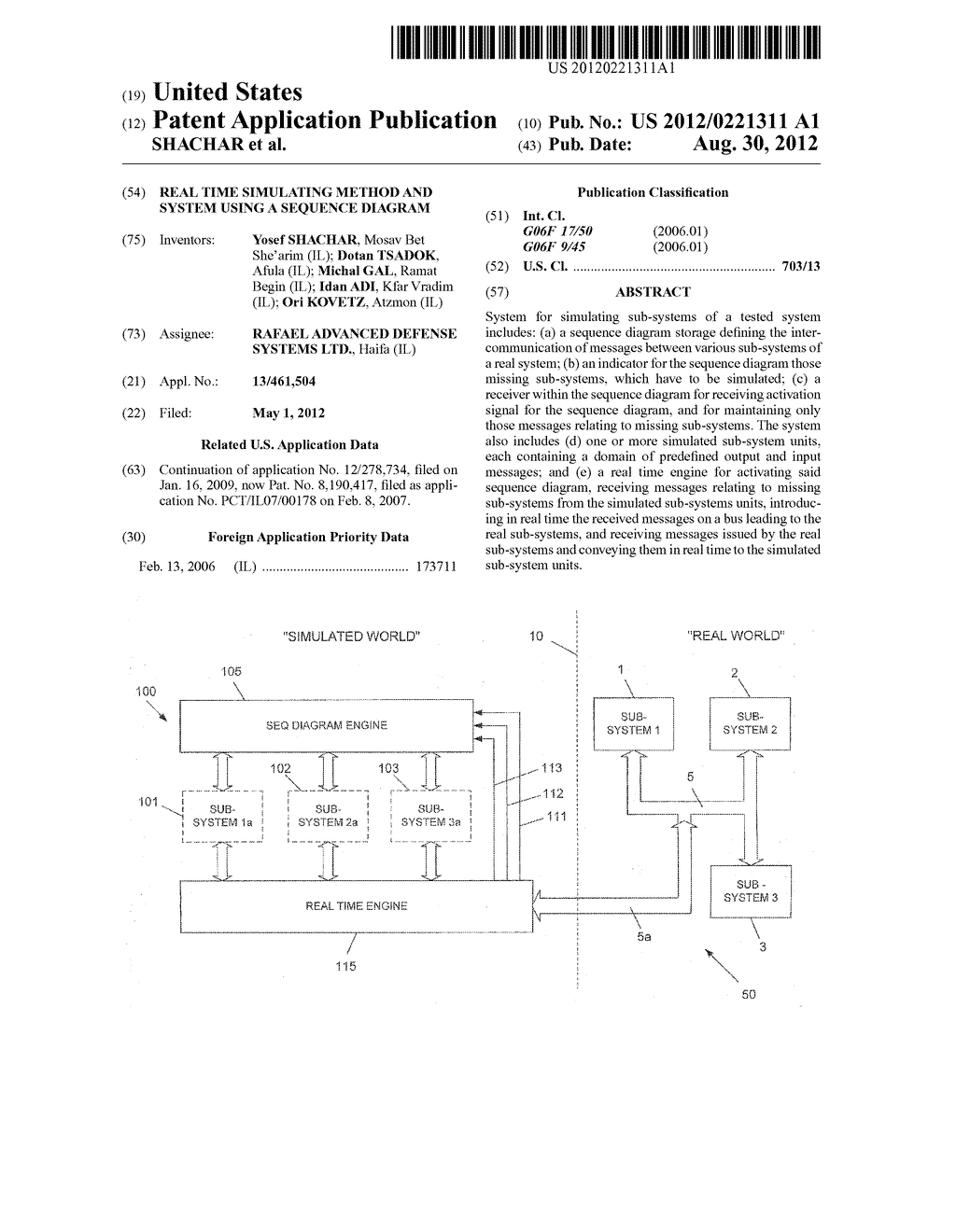 REAL TIME SIMULATING METHOD AND SYSTEM USING A SEQUENCE DIAGRAM - diagram, schematic, and image 01