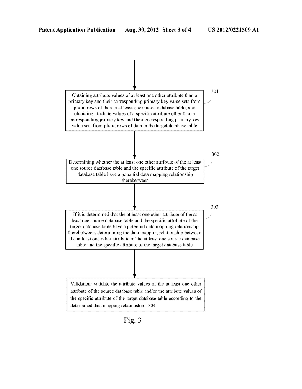 DETERMINING A DATA MAPPING RELATIONSHIP BETWEEN DATABASE TABLES - diagram, schematic, and image 04