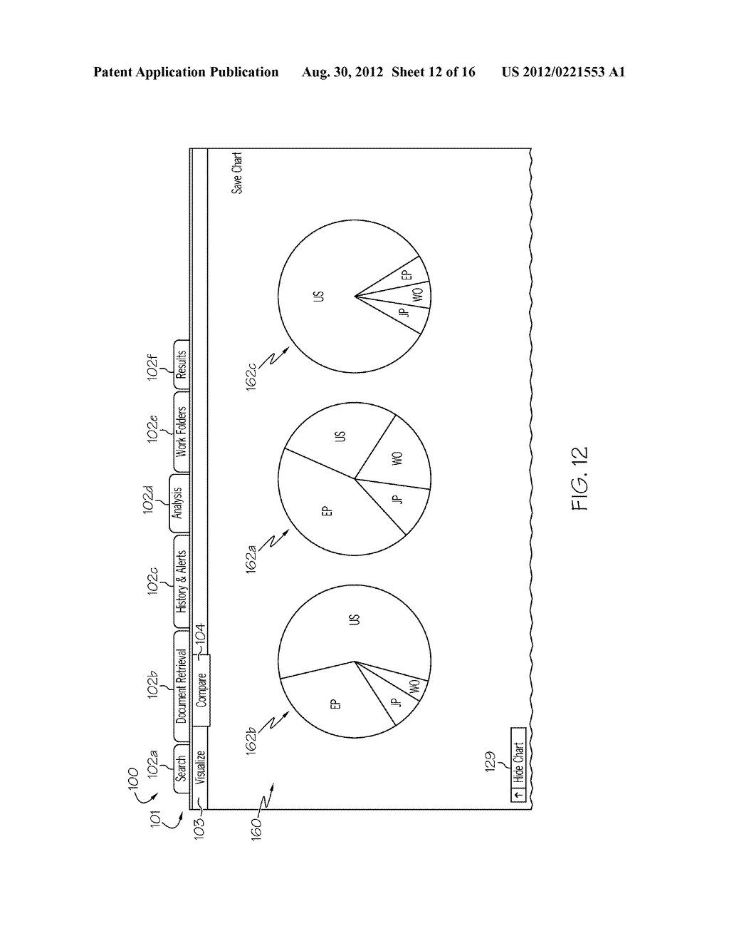 METHODS FOR ELECTRONIC DOCUMENT SEARCHING AND GRAPHICALLY REPRESENTING     ELECTRONIC DOCUMENT SEARCHES - diagram, schematic, and image 13