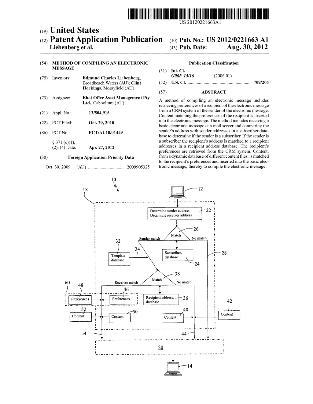 METHOD OF COMPILING AN ELECTRONIC MESSAGE - diagram, schematic, and image 01