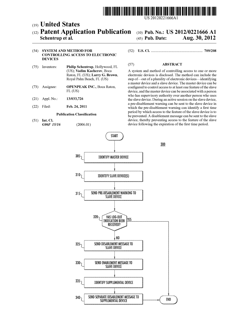 SYSTEM AND METHOD FOR CONTROLLING ACCESS TO ELECTRONIC DEVICES - diagram, schematic, and image 01