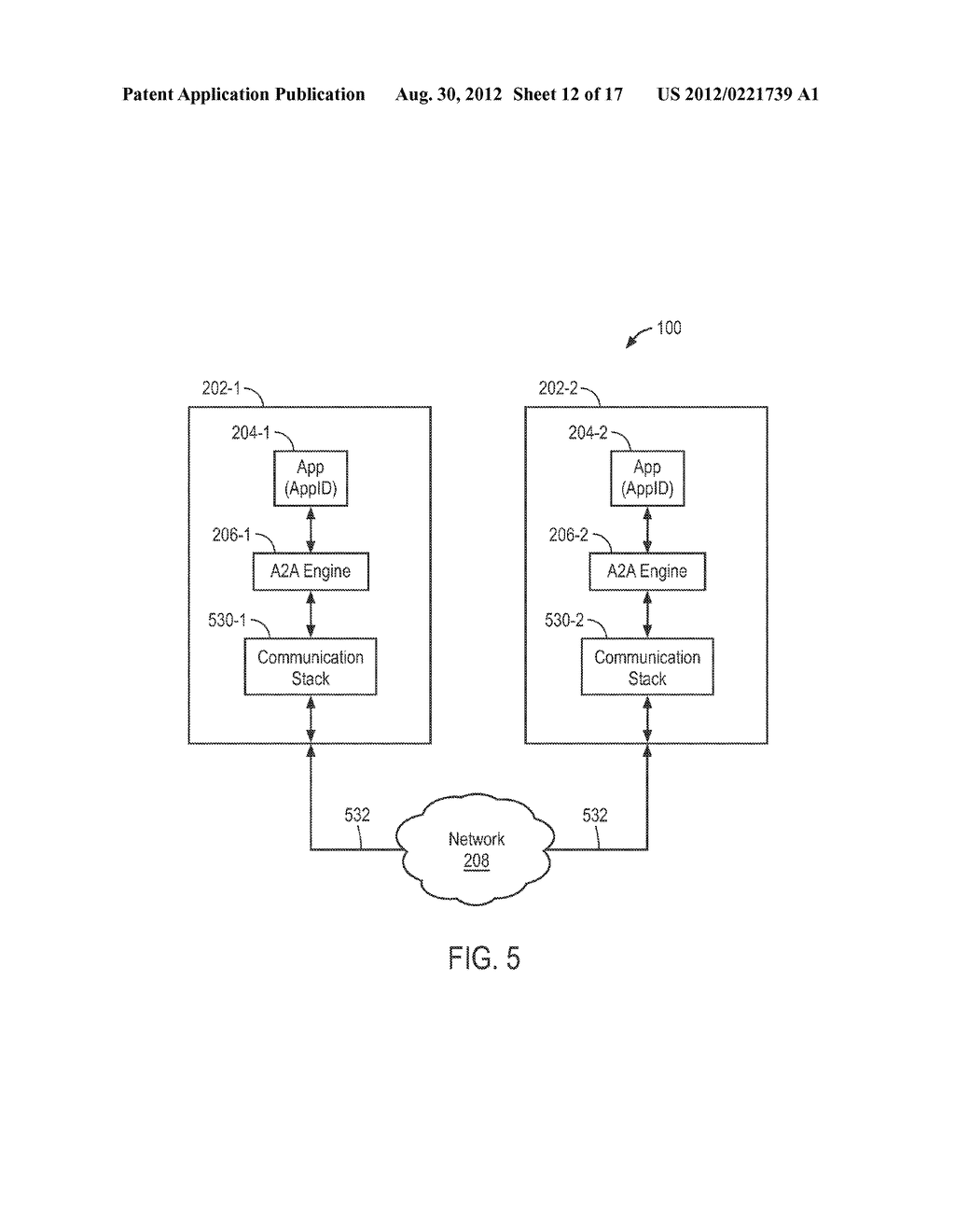 ENDPOINT DEVICE AND ARTICLE OF MANUFACTURE FOR APPLICATION TO APPLICATION     COMMUNICATION OVER A NETWORK - diagram, schematic, and image 13