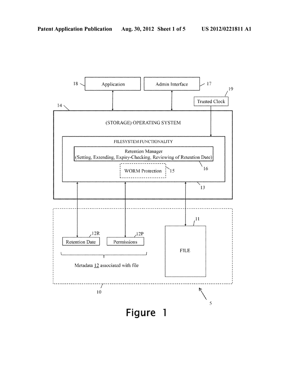 RETENTION MANAGEMENT IN A WORM STORAGE SYSTEM - diagram, schematic, and image 02