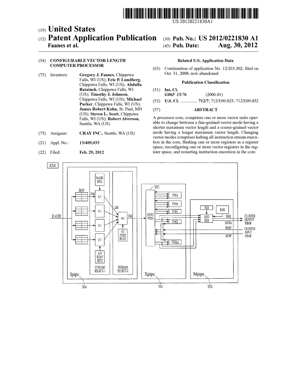 CONFIGURABLE VECTOR LENGTH COMPUTER PROCESSOR - diagram, schematic, and image 01