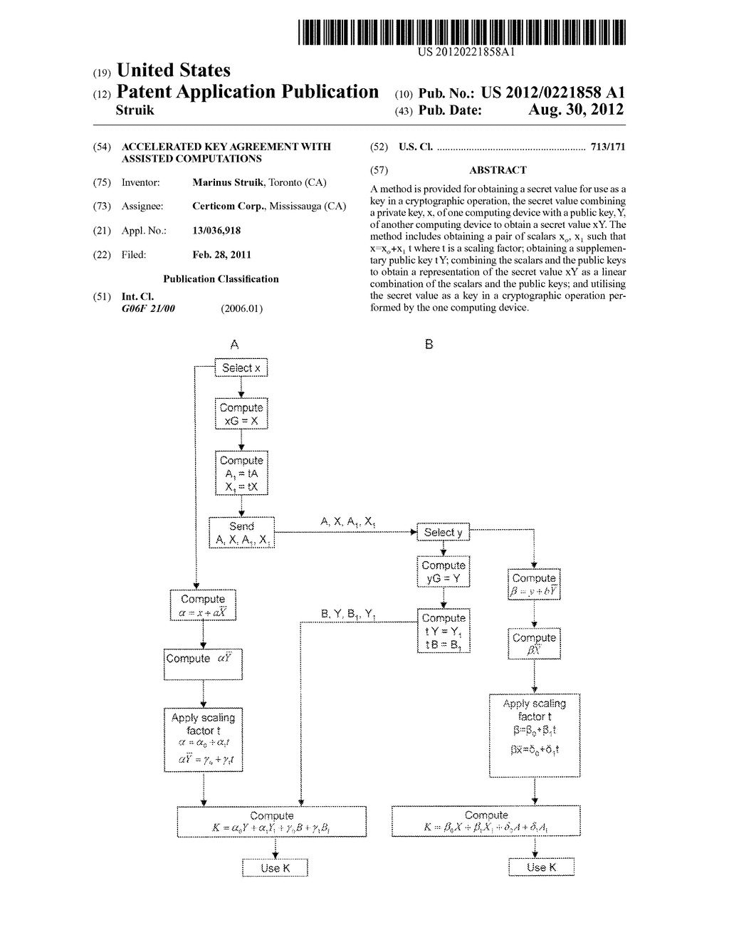 Accelerated Key Agreement With Assisted Computations - diagram, schematic, and image 01