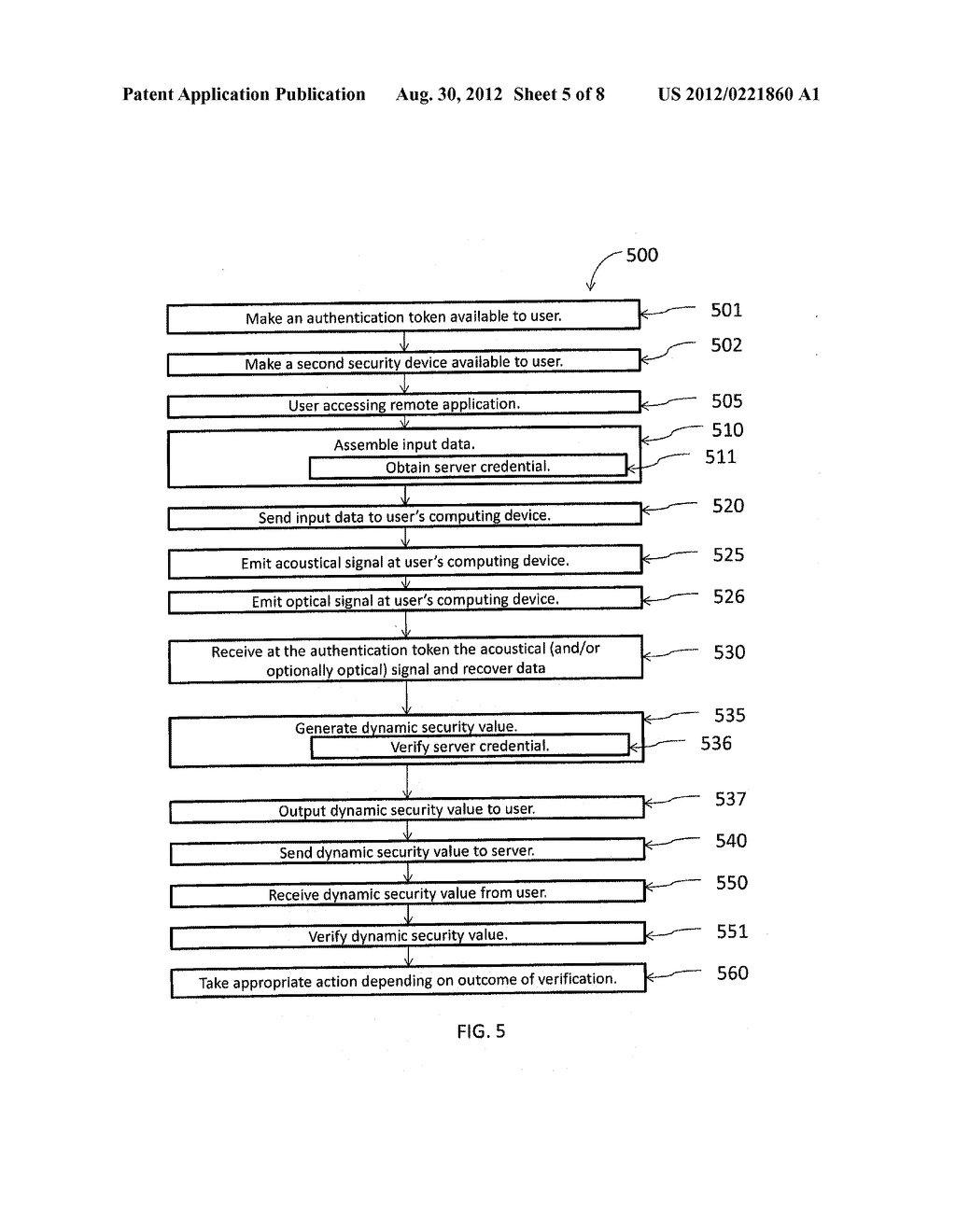 METHOD AND APPARATUS FOR ENCODING AND DECODING DATA TRANSMITTED TO AN     AUTHENTICATION TOKEN - diagram, schematic, and image 06