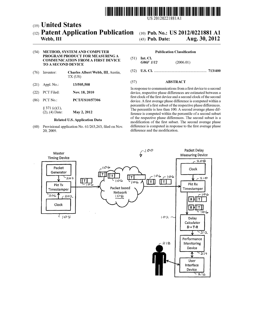 METHOD, SYSTEM AND COMPUTER PROGRAM PRODUCT FOR MEASURING A COMMUNICATION     FROM A FIRST DEVICE TO A SECOND DEVICE - diagram, schematic, and image 01