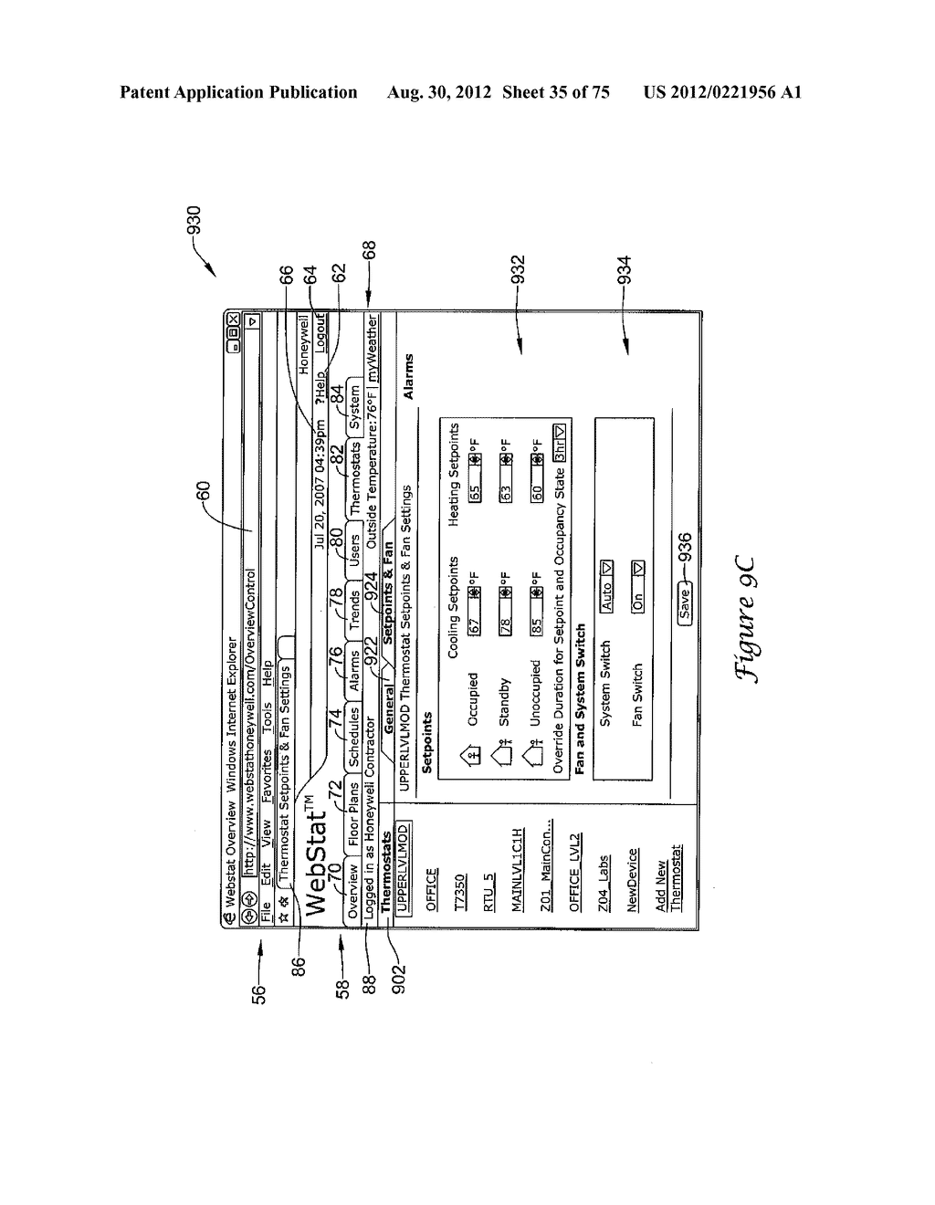 REMOTE HVAC CONTROL WITH A CUSTOMIZABLE OVERVIEW DISPLAY - diagram, schematic, and image 36