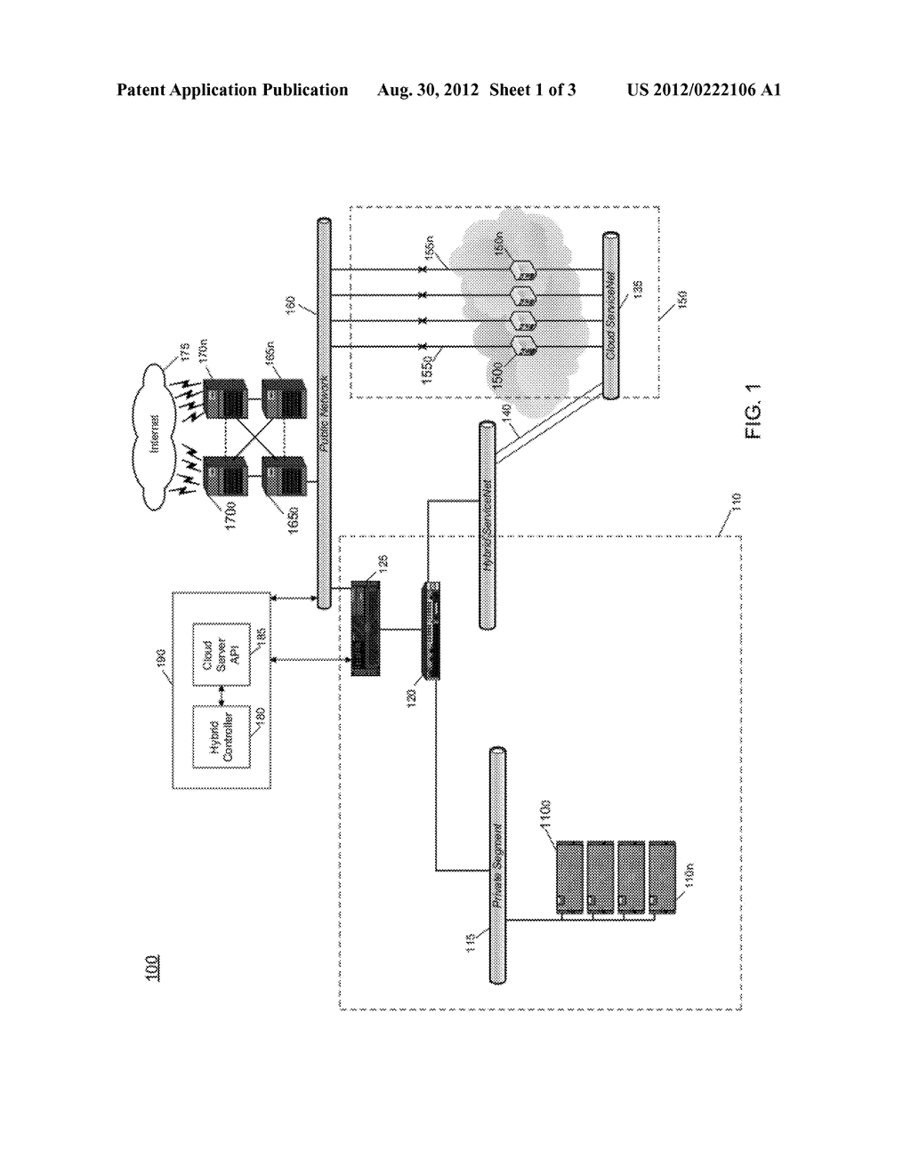 Automated Hybrid Connections Between Multiple Environments In A Data     Center - diagram, schematic, and image 02