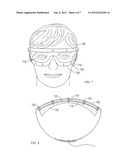 Protective Eyewear Device With Lateral Eye Access and Quick Release     Mechanism for Interchanging Lenses diagram and image