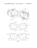 Protective Eyewear Device With Lateral Eye Access and Quick Release     Mechanism for Interchanging Lenses diagram and image