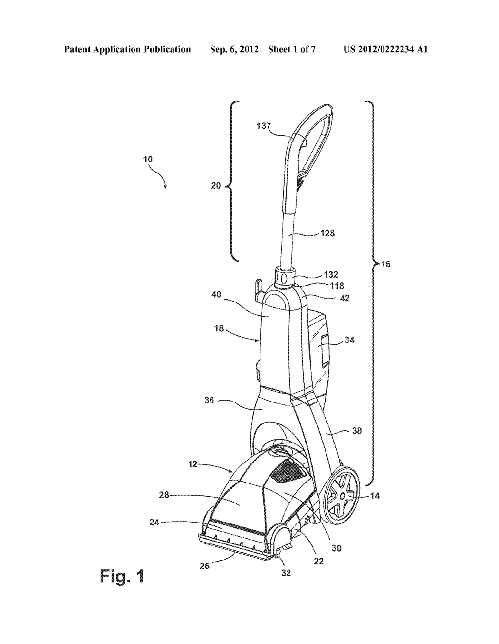 FLOOR CLEANER WITH  STOWABLE HANDLE - diagram, schematic, and image 02