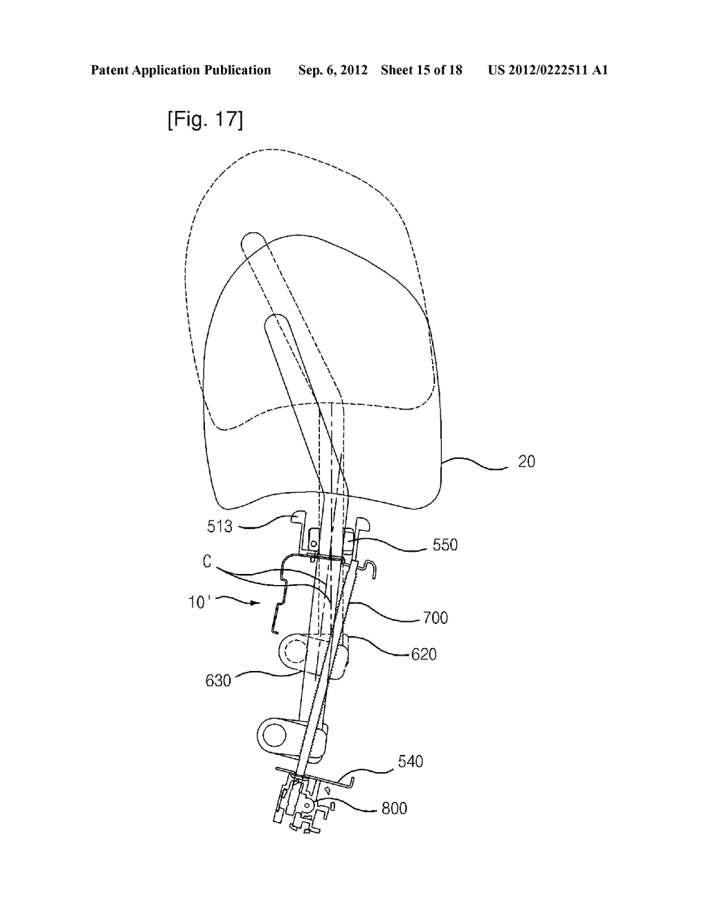 HEADREST MOVING DEVICE - diagram, schematic, and image 16