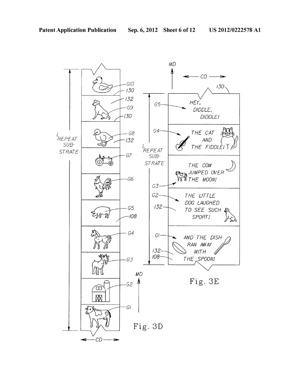 ABSORBENT FIBROUS WEB SUBSTRATES HAVING DISTINCT GRAPHICS AND METHOD FOR     PRINTING SUBSTRATES - diagram, schematic, and image 07