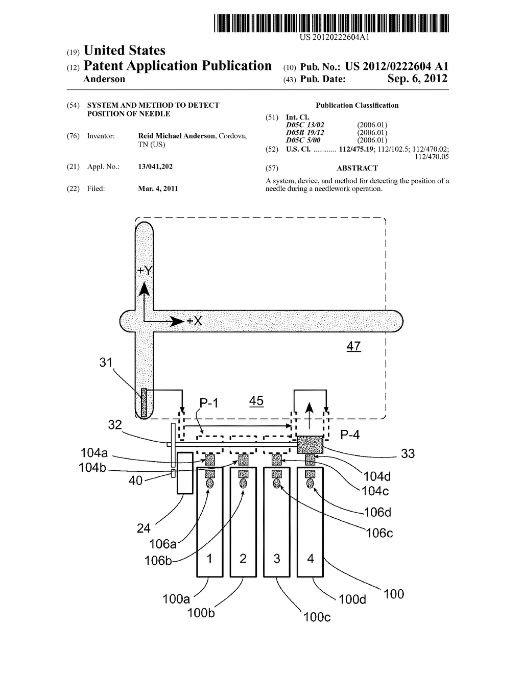 SYSTEM AND METHOD TO DETECT POSITION OF NEEDLE - diagram, schematic, and image 01